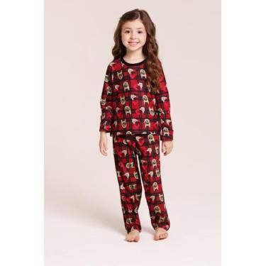 Imagem de Pijama Infantil Inverno Xadrez Red - Alegria de Montar, 8 anos