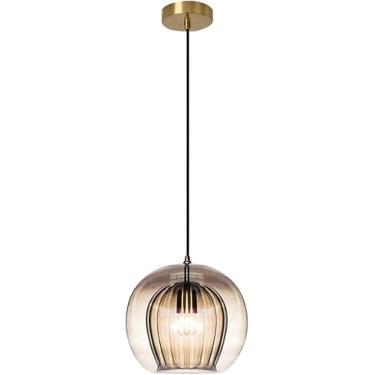 Imagem de Luzes Pendentes De Vidro Iluminação De Ilha De Cozinha Luminárias Pendentes De Globo, Iluminação Pendente Moderna Para Quarto Sala De Jantar Luminária, B, 15cm