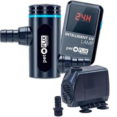 Imagem de Filtro esterilizador uv 10w com bomba 3000 lh p aquários - PET FLIX / 