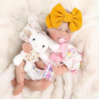 Imagem de Brastoy Bebê Reborn Boneca Menina de Silicone Realista Pintado 48cm Original