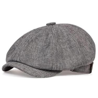 Imagem de Chapéu Newsboy Retrô Masculino Primavera Outono Unissex Boina Octogona