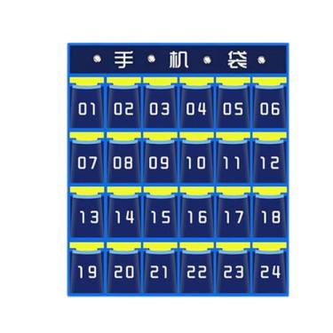 Imagem de FytStycale Bolsa porta-celular para sala de aula, organizador, multifuncional, para pendurar na parede ou na porta, bolsa de armazenamento, quadro de bolso para, 24 Bolsos 67 X66cm