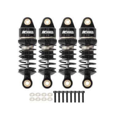 Imagem de RCAWD Conjunto de amortecedores RC para atualizações Losi Nascar, 1/12 RC Racecar Front Rear Shock Absorbers Damper Parts Alumínio On-Road Car Titanium