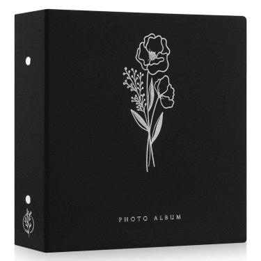 Imagem de Álbum de fotos Lanpn 10x15cm, 600 bolsos, capa de linho preta