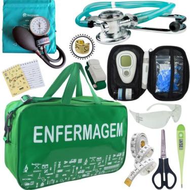 Imagem de Kit Enfermagem + Aparelho Medidor Glicose Completo Premium - Love Saud