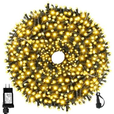 Imagem de Luzes de Natal MZD8391 170 pés 500 LED impermeáveis brancas quentes