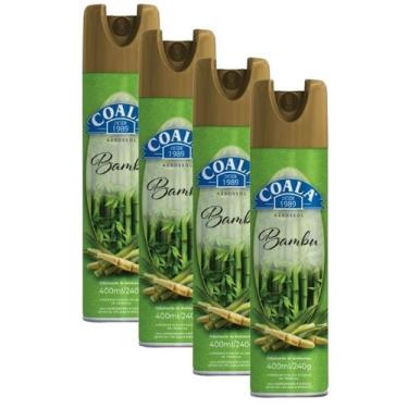 Imagem de kit 4 ODORIZANTE AMBIENTE COALA AERO Bambu 400ML