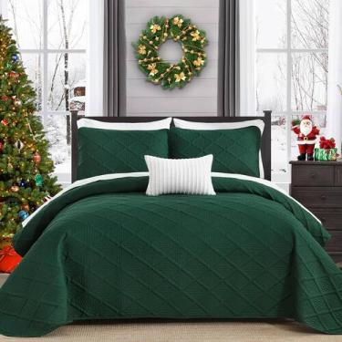 Imagem de Conjunto de cama Yiran California King 285x264cm Verde esmeralda