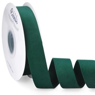 Imagem de Fita decorativa Ribbli Forest Green Velvet 2,54 cm x 9,1 m