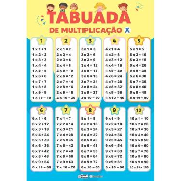 Imagem de Tabuada De Multiplicação - Unissex - Home E Planner