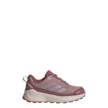 Imagem de adidas Tênis infantil unissex Terrex Trailmaker 2 Climaproof para caminhada (criança pequena), Argila quente/figo pré-amado/rubi puro, 12 Little Kid