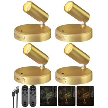 Imagem de Refletor LED EZVALO Recarregável Sem Fio 5500mAh Dourado