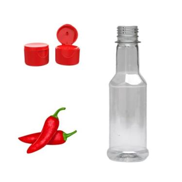Imagem de Frasco 200 Ml Pet Molho Com Tampa (10 Unidades)