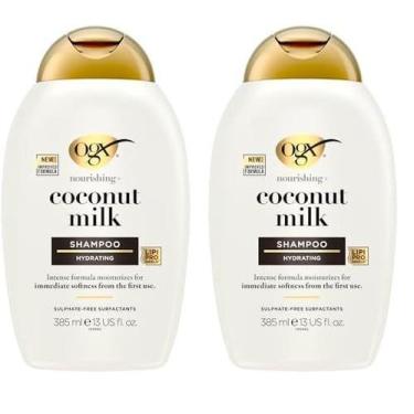 Imagem de Shampoo OGX Leite de Coco Nutritivo 384mL (pacote com 2)