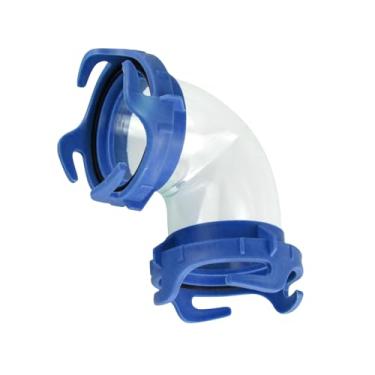 Imagem de Adaptador de tanque transparente 90 graus RV - 4 pinos de baioneta em cada extremidade firmemente conectados