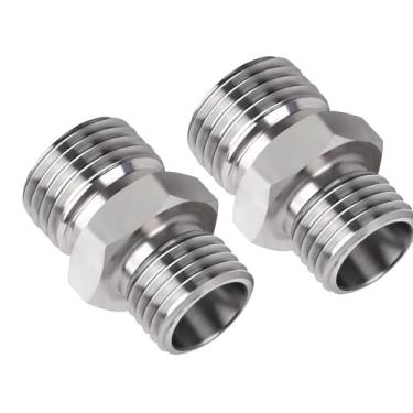 Imagem de FTVOGUE 2 Unidades M14 a M16 Encaixe de Mangueira Hidráulica Liga de Aço 8000psi Mini Escavadeira Hidráulica Conector para FF Industries VICSEC Miva Machpro TPM Escavadeiras Pequenas