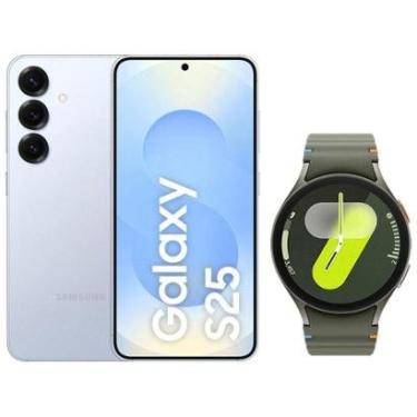 Imagem de Samsung Galaxy S25 5G 256GB Galaxy AI + Smartwatch Watch7 44mm-Unissex