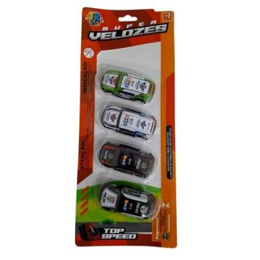 Imagem de Kit De Carrinhos Em Miniatura Com Motor A Fricção Jr Toys