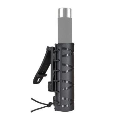 Imagem de BESWON Suporte universal de bastão para cinto de serviço, coldre telescópico/expansível de 53 a 66 cm com clipe de cinto giratório de 360°, bolsa de bastão Molle para oficial de segurança da polícia