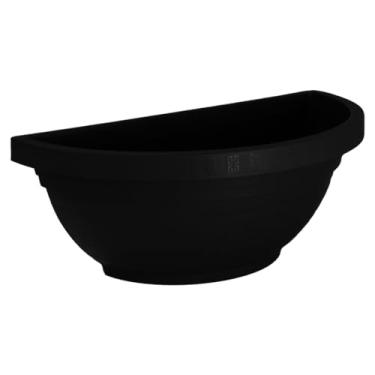 Imagem de Vasos Grego de Parede Meia Lua Resistente Plásticos Plantas Suspensa Casa Apartamento jardim vertical Para Plantas Suspensas em Casa e Apartamento(PRETO)