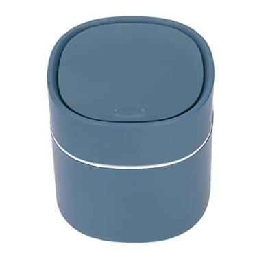 Imagem de Generic Mini Lata de Lixo de Mesa Com Design Elegante, Limpeza Fácil para Mesa de Centro de Bancada, Escritório ABS Branco (Azul)