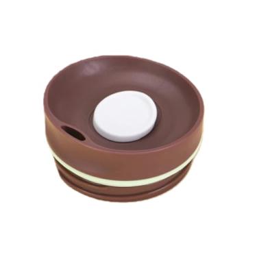 Imagem de Tampa de reposição compatível com Owala SmoothSip copo de café de aço inoxidável isolado de 340 g 590 ml, tampa superior à prova de vazamento adequada para Owala Caneca de viagem de 590 ml (café)