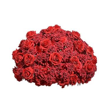 Imagem de Peças centrais de bola de flores falsas flores artificiais grandes rosa empoeirado rosa arranjo centro peças para buquê de flores de seda para festa de casamento decoração de casa a1