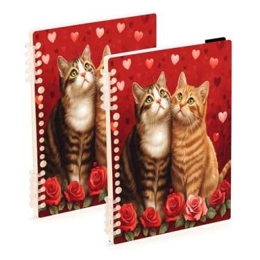 Imagem de Burbuja Cadernos com nome, papel pautado universitário A5 com 60 folhas, fichário para escritório, 2 unidades