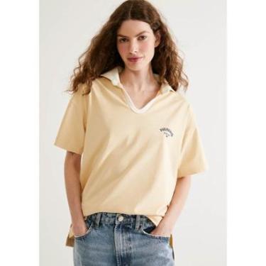 Imagem de Camisa Polo Feminina Oversized Em Malha Binada-Feminino