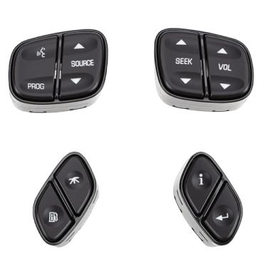 Imagem de Akozon 4 Botões do Interruptor de Controle de Rádio do Volante 21997738 Substituição Multifuncional para Enviado 2004-2009