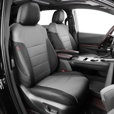 Imagem de coverdream Capas de assento de carro Sienna com ajuste personalizado para Toyota Sienna Limited, Platinum 2021 2022 2023 2024, assentos de capitão de 2ª fileira com apoio para os pés, protetor de