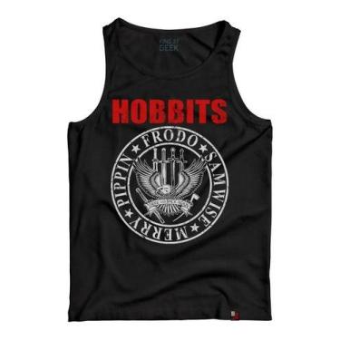Imagem de Camiseta Regata Hobbits Camisa Filme Geek O Senhor Dos Anéis - King of