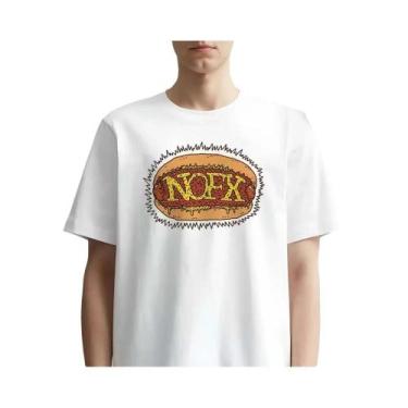 Imagem de Camiseta De Algodão Com Estampa Da Banda De Rock NOFX, Unissex, Mascul