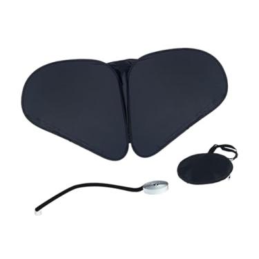 Imagem de KiBcsLic Toldo dobrável para mesa e divisória de escritório com proteção solar e bolsa de armazenamento. Acessório de trabalho que bloqueia a luz do teto.