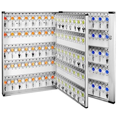 Imagem de Porta-chaves de armário de chaves para negócios Caixa de chaves de grande capacidade para hotel, gerenciamento de chaves durável e espesso, organizador de chaves montado na parede com fechadura, para