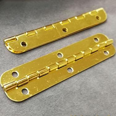 Imagem de 50 peças/conjunto de dobradiças douradas de 180 graus, acessórios de hardware de armário de dobradiça pequena retangular antiga dobradiças