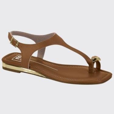 Imagem de Sandália Feminina Rasteira Anabela Dedal Botons Confort Moleca 5559.103.9569-Feminino