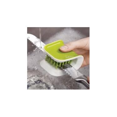Imagem de Escova de limpeza de facas e talheres com cerdas para limpeza de cozinha antiderrapante