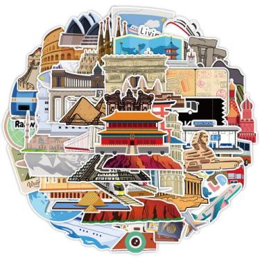 Imagem de Adesivos Famous Landmark Travel 50 unidades Creative World Archi - Yiw