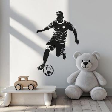 Imagem de Adesivos de parede Soccer Player Sports Silhouette 40x60cm PVC - yiwei