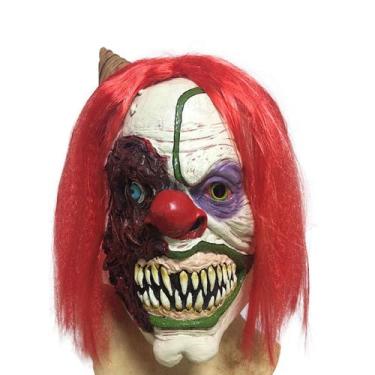 Imagem de Máscara de fantasia de cosplay Halloween Latex Horror Clown Zombi - yi