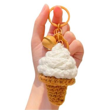 Imagem de Sorvete de crochê com chaveiro para mulheres e meninas - yiweisai