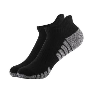 Imagem de Meias Esportivas Unissex De Cano Baixo Respiráveis De Algodão Com Sola