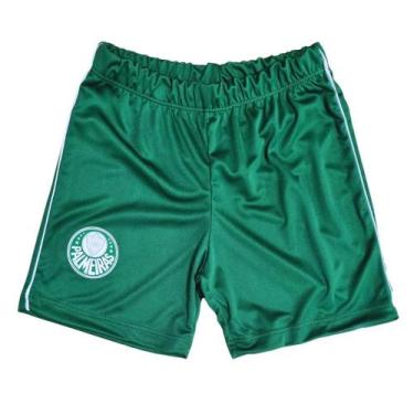 Imagem de Shorts Palmeiras Infantil Juvenil Verde Oficial, Tam 14
