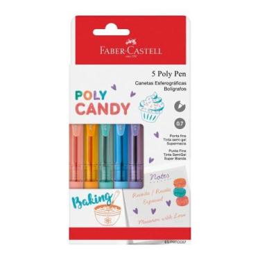 Imagem de Caneta Esferográfica Poly Candy 5 Cores Faber-Castell