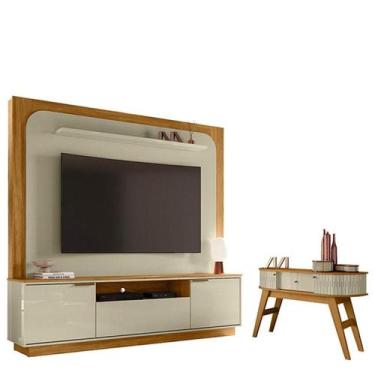 Imagem de Estante Home Theater Nilo sem Pés com Aparador Estoril Cumaru Opala - 