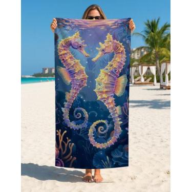 Imagem de Toalha Banho E Praia Oceano Vida Marinha Premium 70x140 Cm - Use Thuco