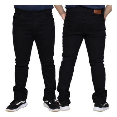 Imagem de Kit 2 Calças Jeans Stretch Lycra Masculina Slim Algodão e Elastano Lin