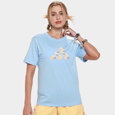 Imagem de Camiseta Adidas Destiadi Feminina, Azul, M