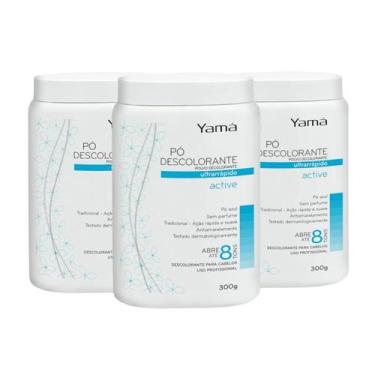 Imagem de Kit 3 Pó Descolorante Tradicional Active Pote 300g - Yama